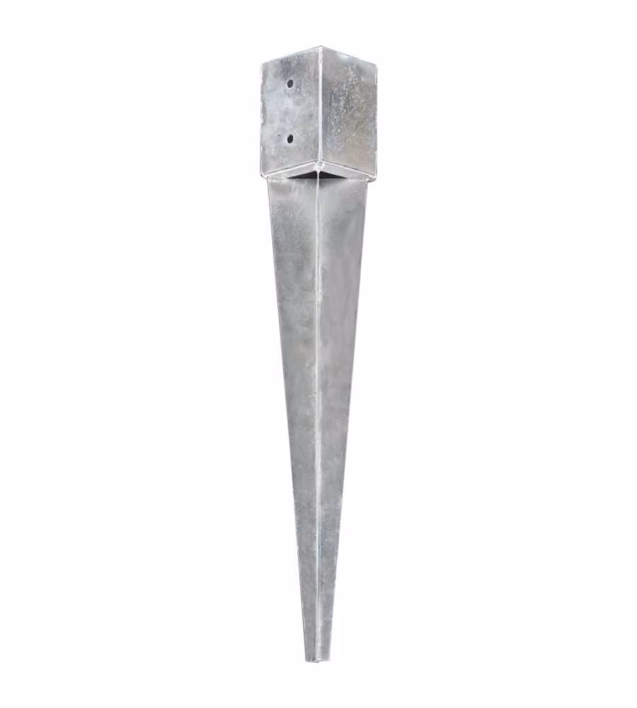 Picchetti di Terra 12 pz Argento 10x10x76 cm in Acciaio Zincato