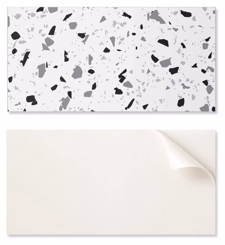 Pannello adesivo in PVC per parete della sala da pranzo, con motivo grafico, dimensioni 120 x 60 cm, design astratto con effetto pietra