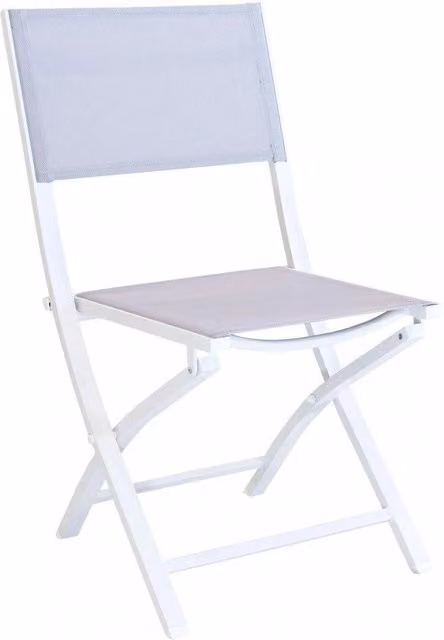 Sedia da Giardino Georgia Pieghevole 58x46x85 h cm in Textilene Bianco
