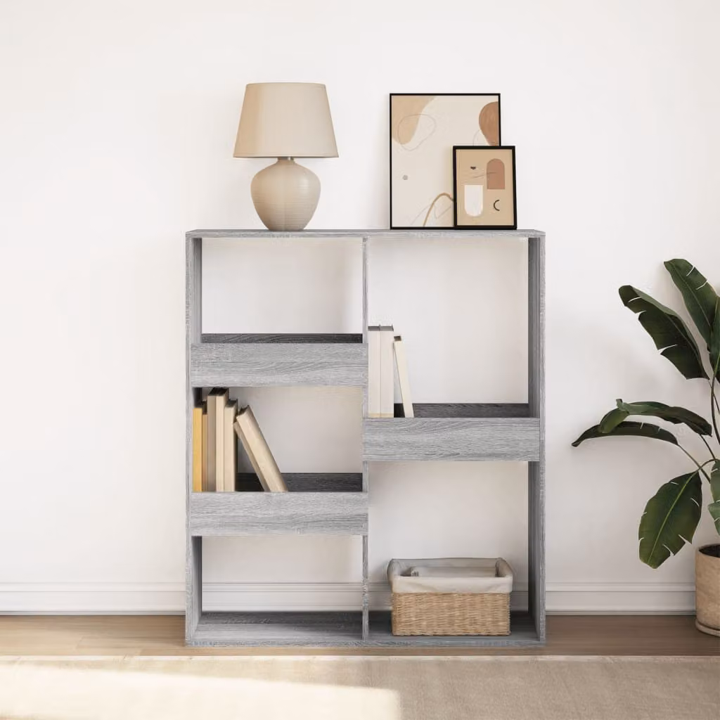 Libreria/Divisorio vidaXL Grigio Sonoma L: 100 cm, P: 33 cm, H: 115 cm