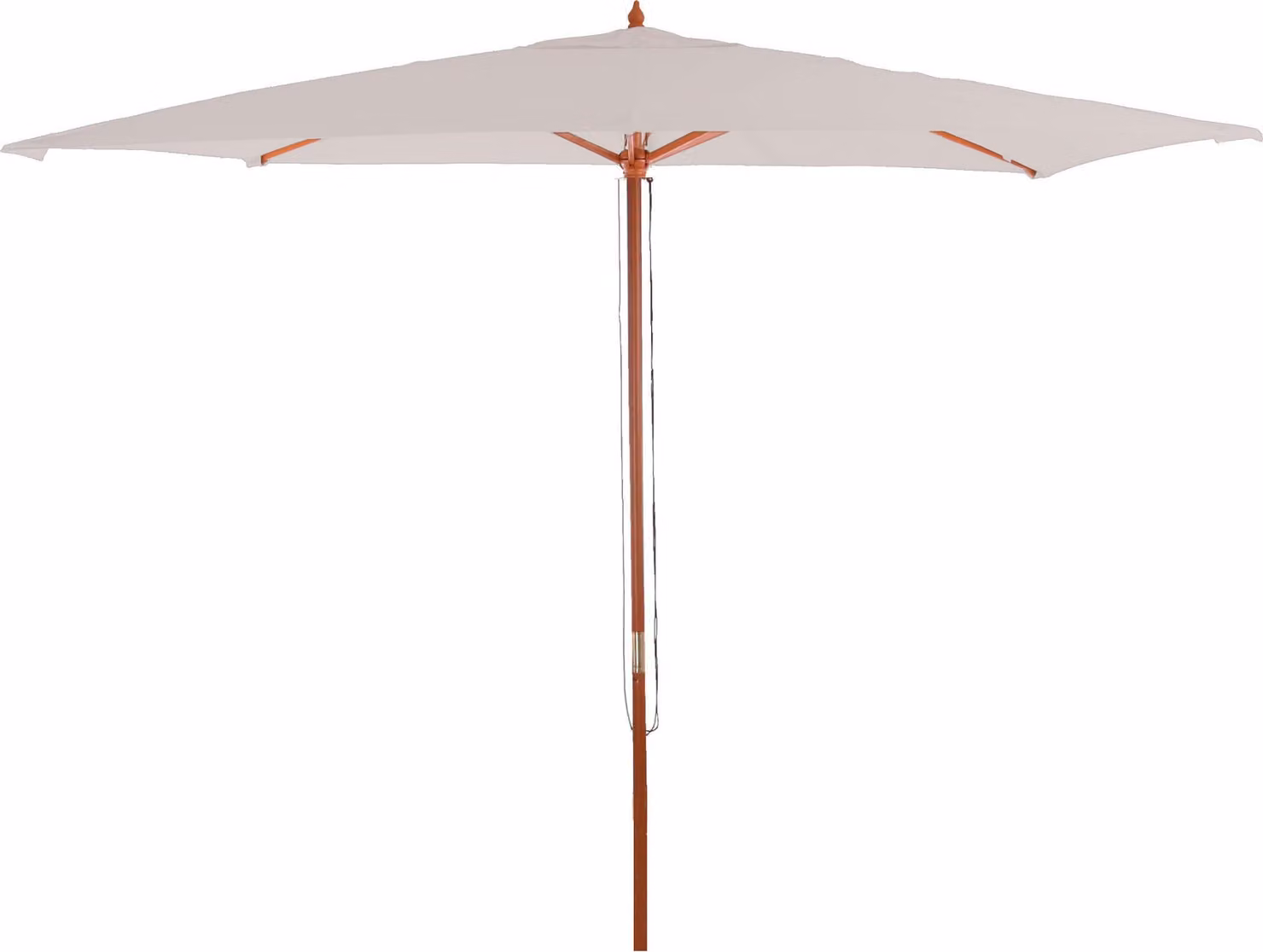 Ombrellone Florida, ombrellone da giardino, ombrellone da mercato, Ø 3m poliestere/legno ~ crema