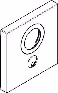 Rosone 92392000 f attacchi intercambiabili 155mm 1 Verbr chr cromo 155x155mm TH UP ShowerSelect 1 Verbr.