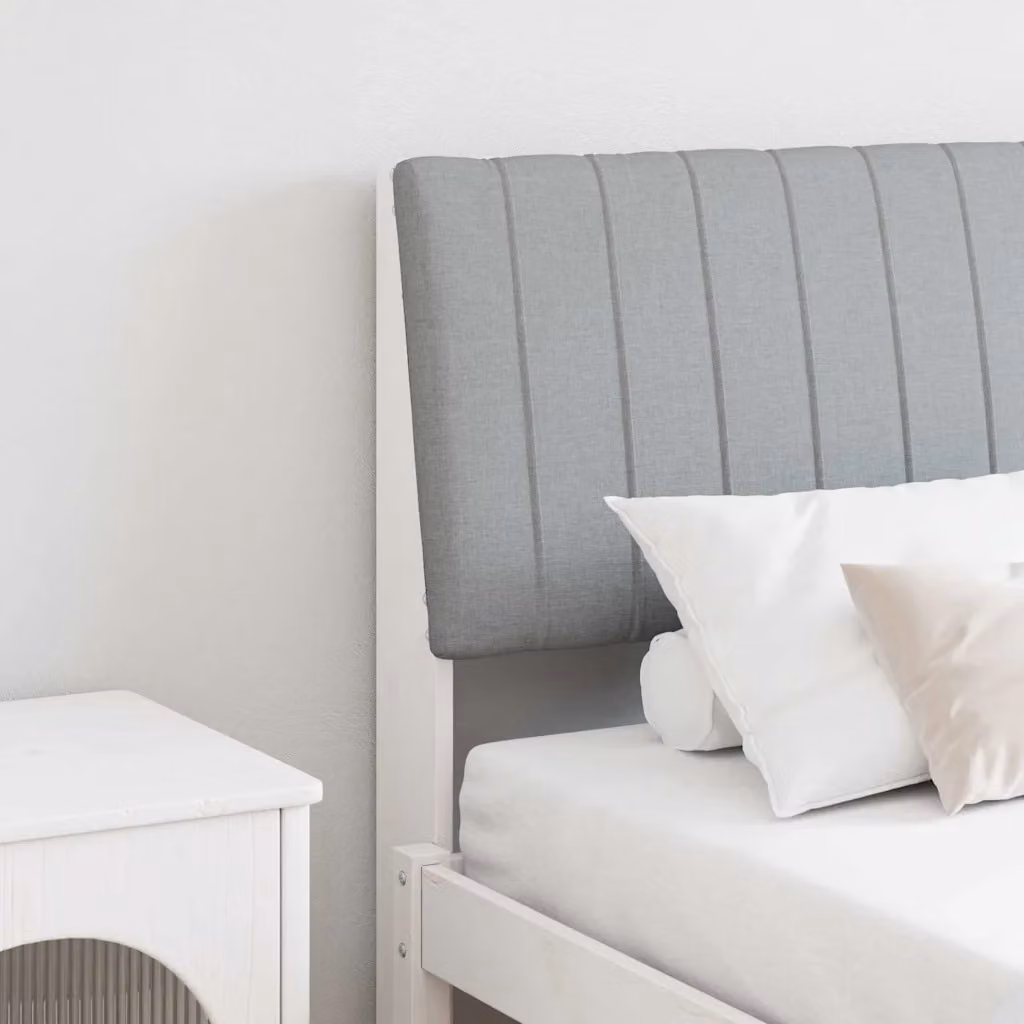 Testiera imbottita vidaXL in pino massello Grigio chiaro 160 cm