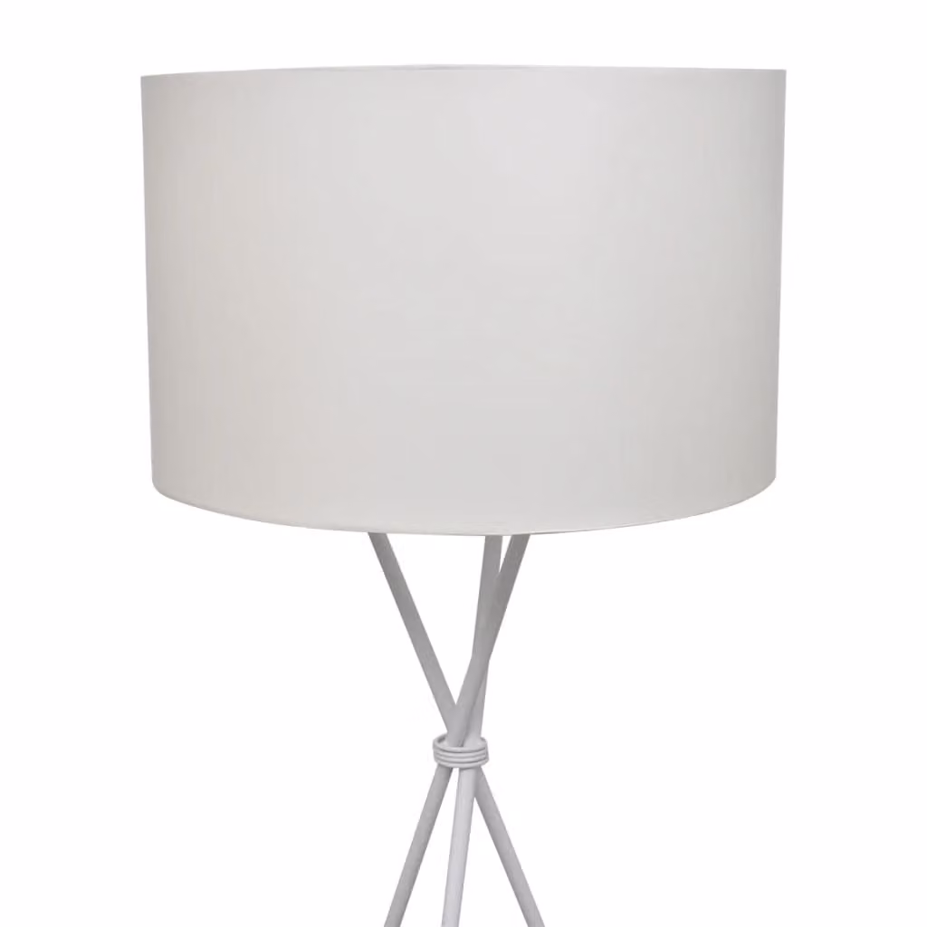 Lampada da Pavimento con Supporto Bianca 139 cm