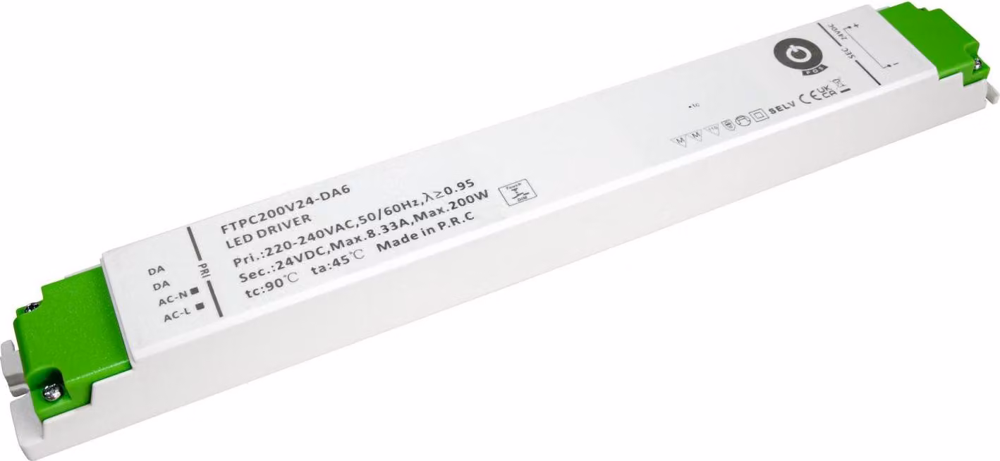 Driver LED 24V/8,3A DALI tipo 6, Push Dimmen