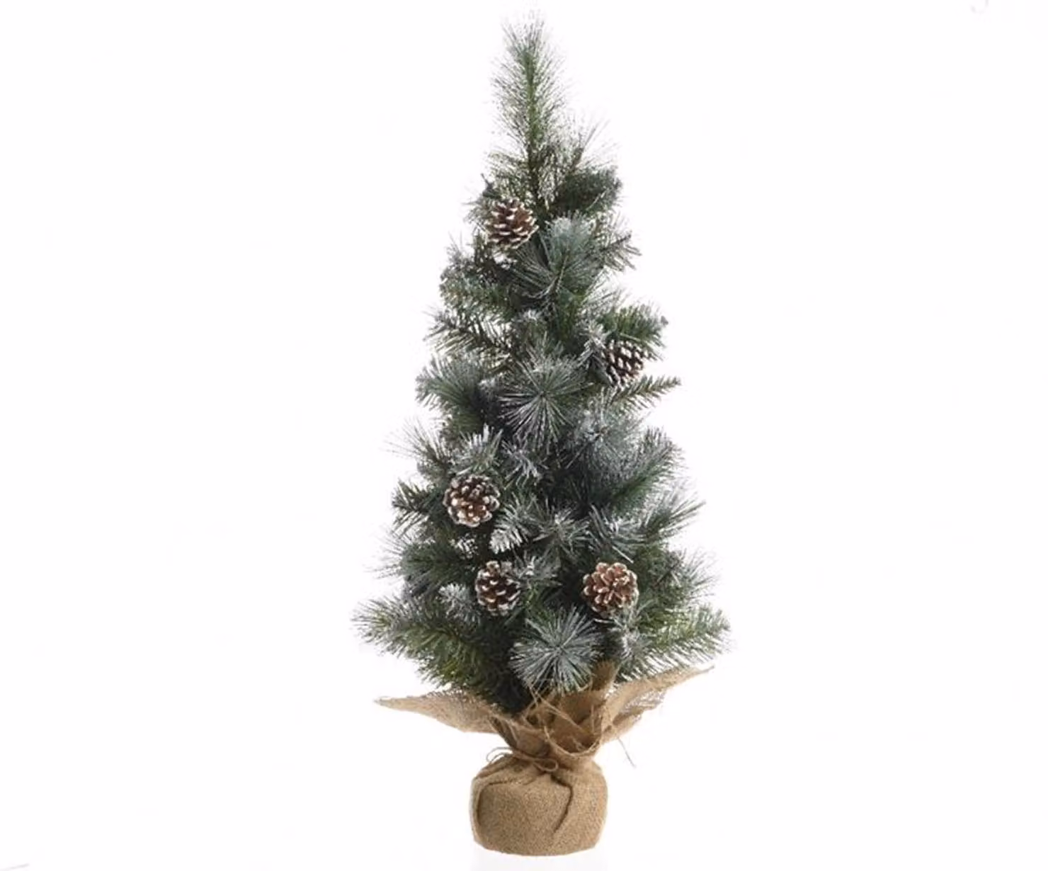 Albero di Natale glassato 60 cm con decorazioni