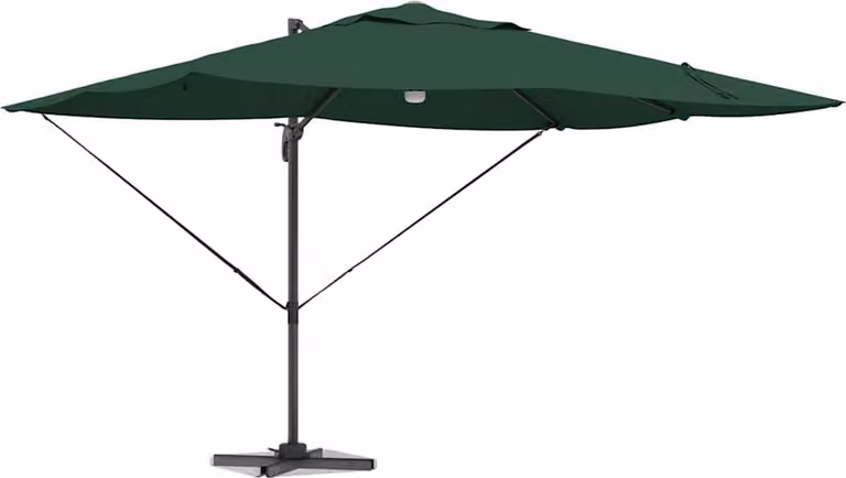 Ombrellone Verde 351 x 250 x 253 cm Poliestere e Alluminio