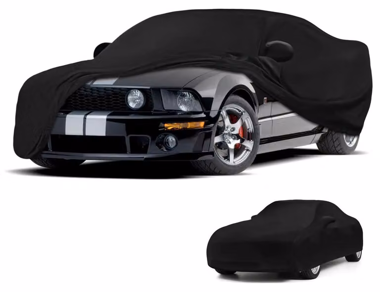 Copertura antipolvere in tessuto elasticizzato, morbido e satinato, per auto Ford Mustang dal 2005 al 2025, da utilizzare in ambienti interni