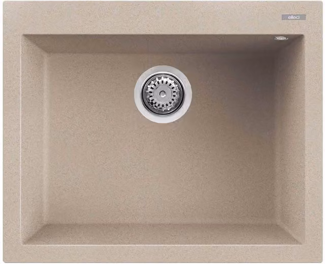 Lavello Elleci Incasso 1 vasca 61x50 Quadra 110 Granitek Avena LGQ11051