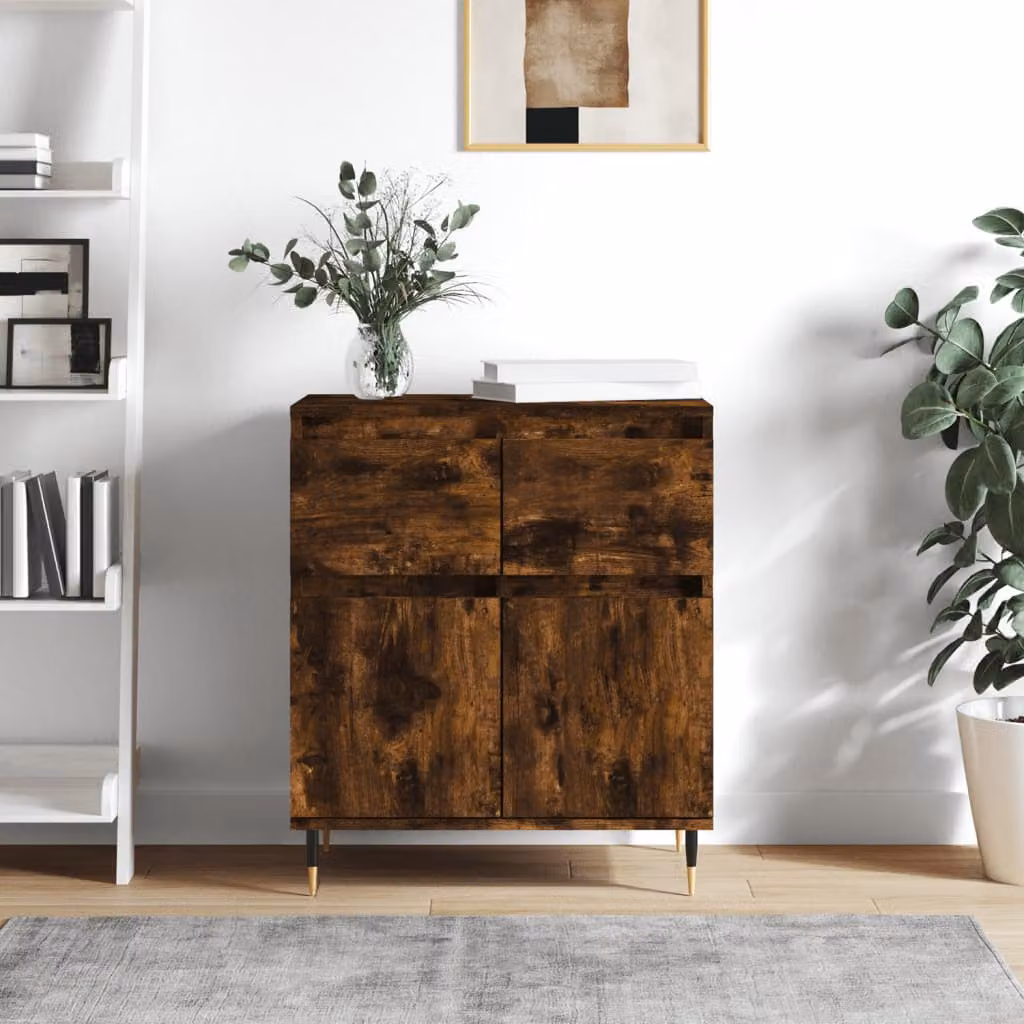 Credenza moderna vidaXL in legno di rovere color marrone L: 60 cm, P: 35 cm, H: 70 cm