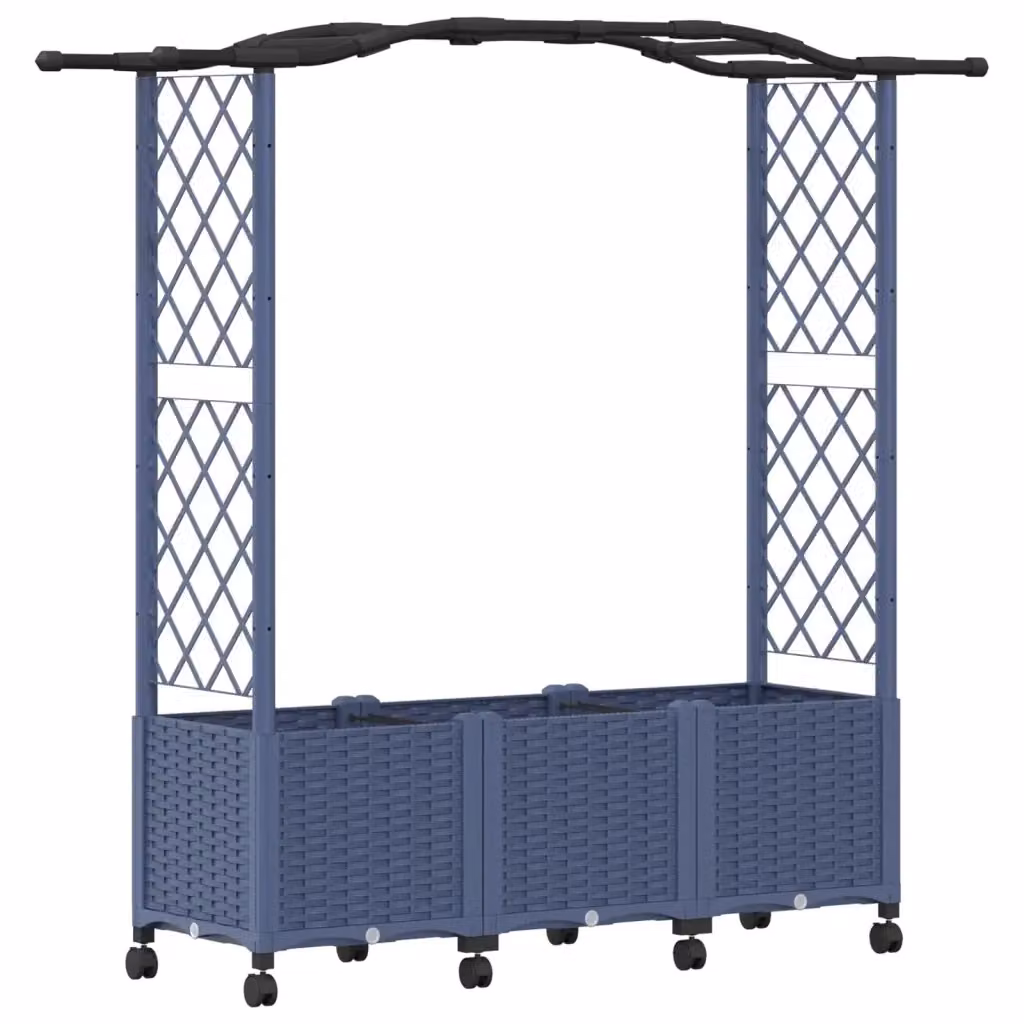 Letto rialzato con griglia e tetto vidaXL grigio L: 164 cm, P: 40 cm, H: 144 cm – 2