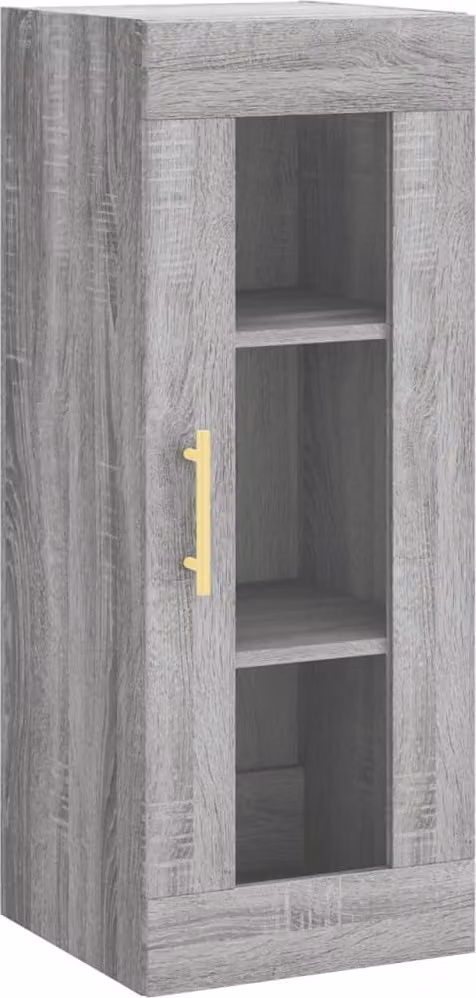 Mobile a Parete Grigio Sonoma 34,5x34x90 cm
