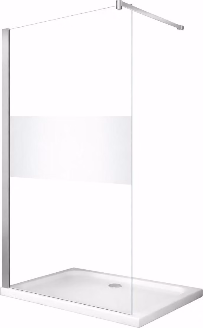 Glaswerk Westfalen - Parete doccia LiLy, 120x200 cm, finitura satinata centrale
