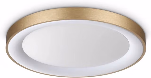 Lampadario a soffitto LED Planet Ideal Lux in ottone con luce naturale 4000K e tecnologia dimmabile