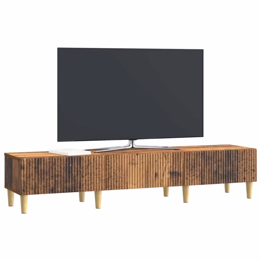 Mobile TV-Credenza in legno ingegnerizzato marrone stile moderno L/P/H: 147 x 34,5 x 30 cm – 2
