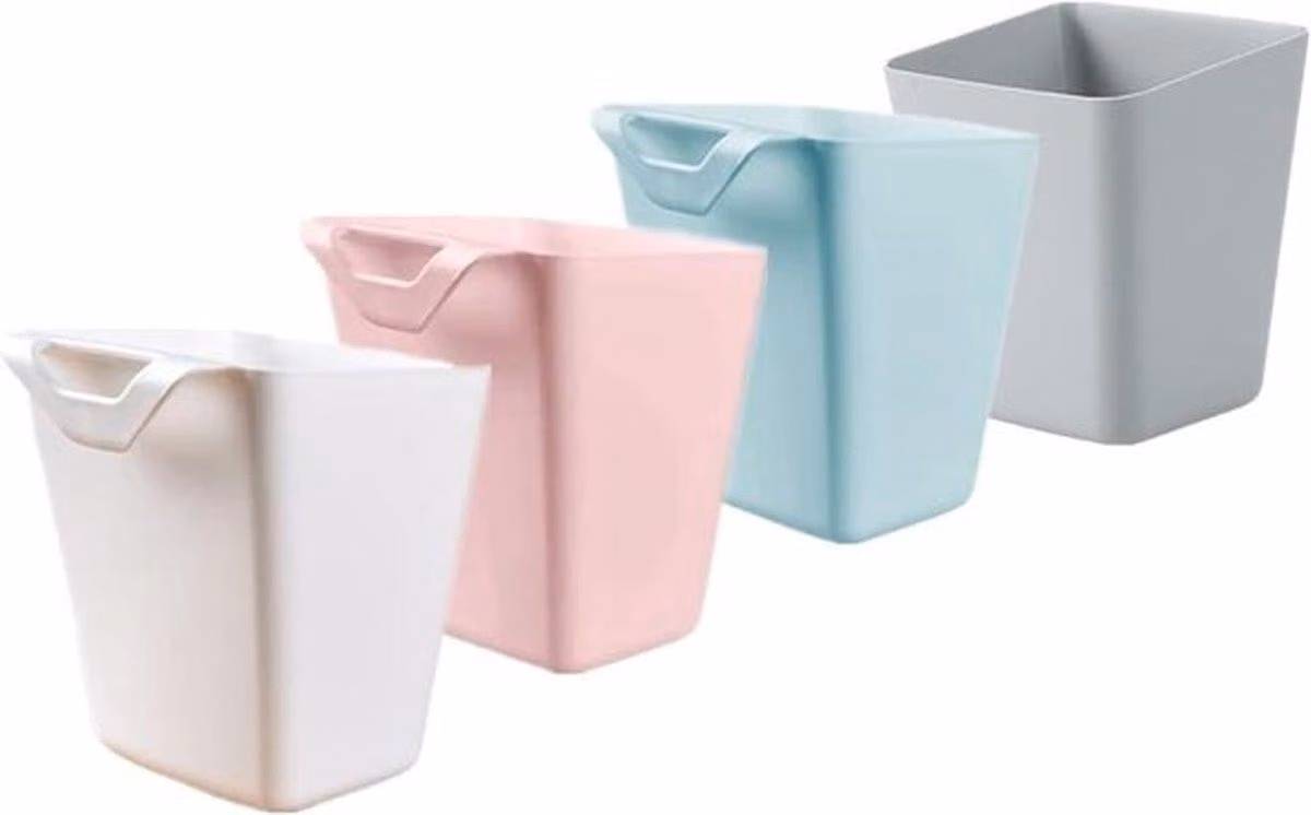 4 portabicchieri da appendere per carrelli, cesti portaoggetti, accessori da cucina e organizer per cosmetici, disponibili in 4 colori, ideali per ottimizzare lo spazio