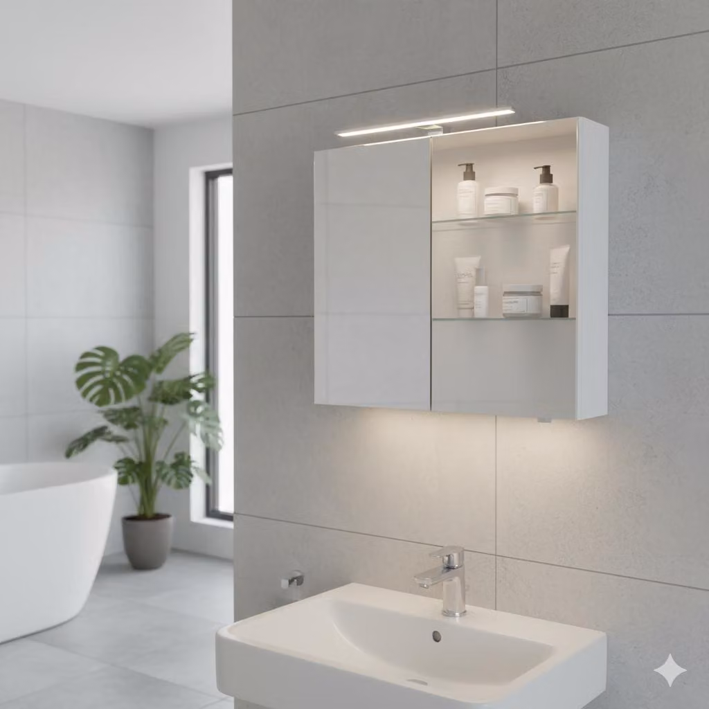 Mobile da bagno con specchio Schildmeyer – Qualità e stile tedeschi