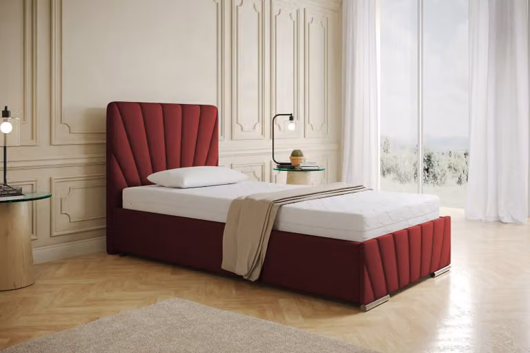 Letto imbottito RAY - Letto confortevole con contenitore, letto singolo,