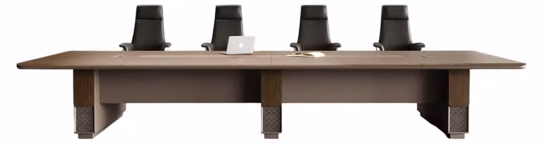 Lussuoso tavolo da riunione in legno per l'ufficio dal design funzionale