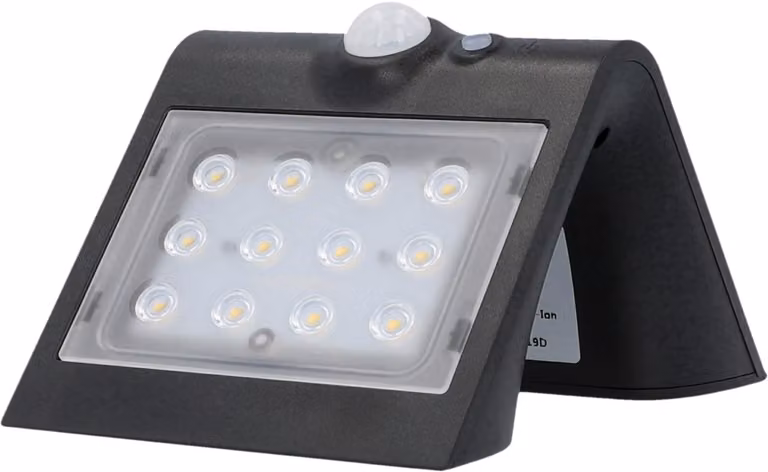 uniTEC Elektro30911 uniTEC Applique LED solare con rilevatore di movimento, nero