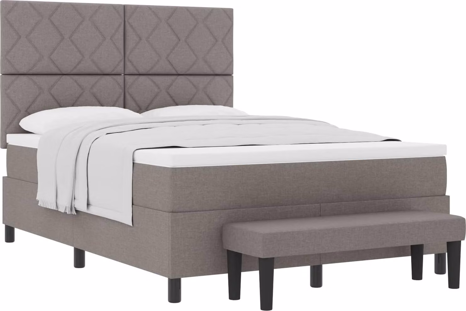 Letto a molle con testiera Talpa 160 x 200 cm Tessuto