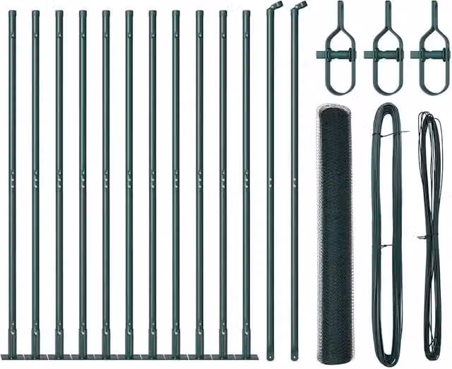 Pannello per recinzione in acciaio verde DESIGN IN, L: 120 cm, H: 120 cm, P: 12 cm