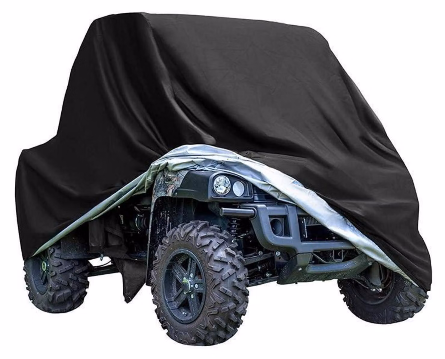 Telo copriquad XXL, 256x110x120 cm, nero, impermeabile, antipolvere, con protezione UV, in tessuto Oxford 210D