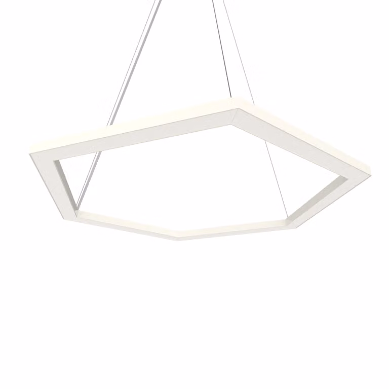 Lampada A Sospensione Esagono D60 Monocolore Lucida