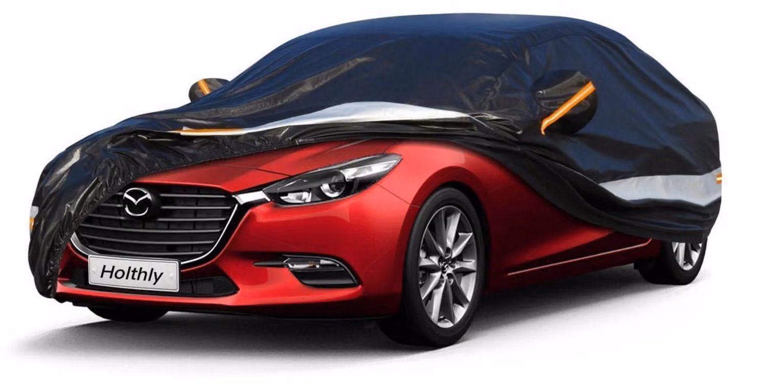 Copertura per auto, 10 strati, impermeabile e traspirante, per Mazda 3 (2009-2023), colore nero