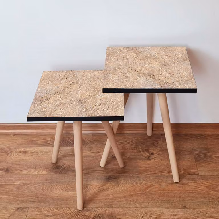 Skye Decor, 2Shp389 - Beige, tavolino (2 pezzi), beige, 100% MDF, 35 x 35 x 47 cm