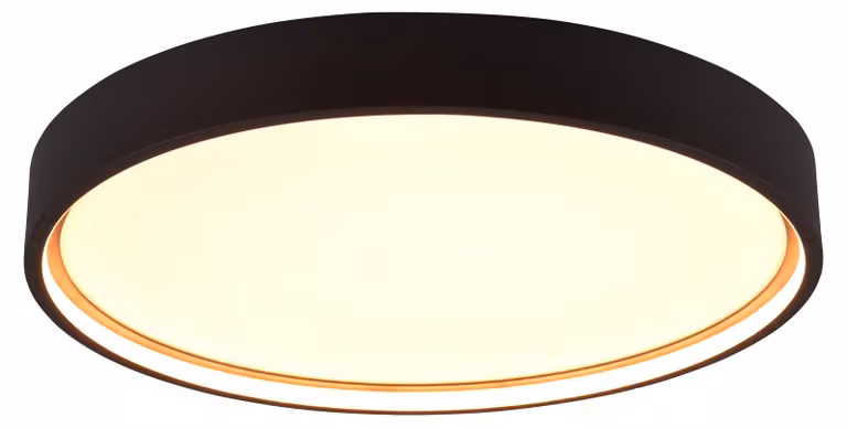 Plafoniera a LED, nero opaco, Ø 45 cm