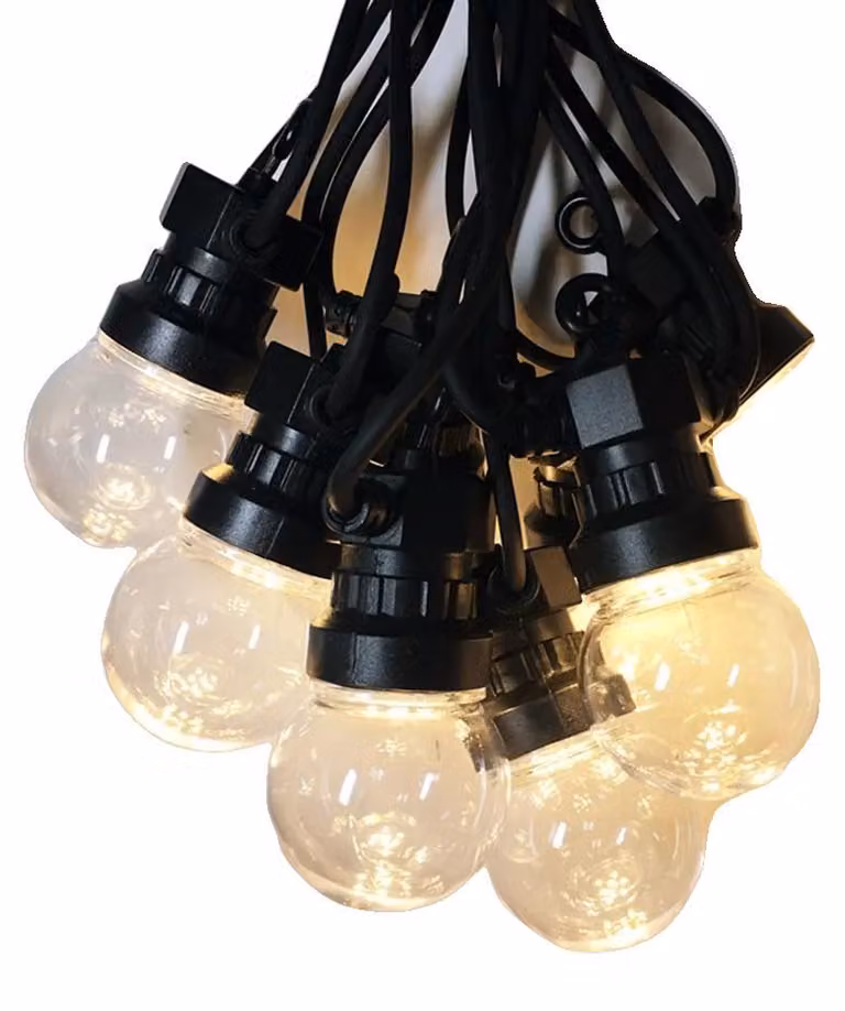 Catena luminosa a LED, impermeabile, design collegabile, trasparente, spina UE-b, 36 m 50 lampade-a