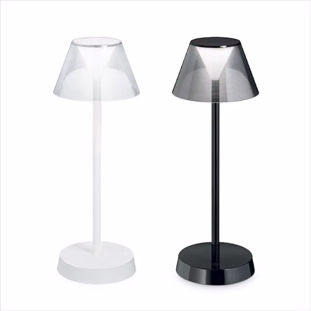 Ideal Lux Lolita Lampada da tavolo ricaricabile LED dimmabile per giardino e terrazza