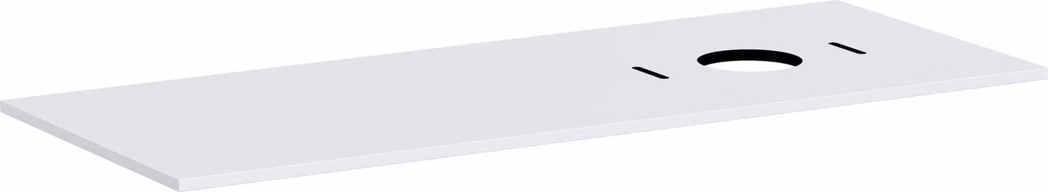 hansgrohe Xilesa E Console avec découpe à droite pour lavabo à poser, sans trou pour robinetterie, 1375x550x16mm, 54279700, 54279700