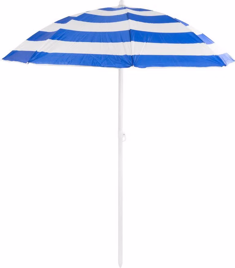 Ombrellone DALIA, 180 cm, 32/32 mm, con snodo inclinabile, blu-bianco, da spiaggia