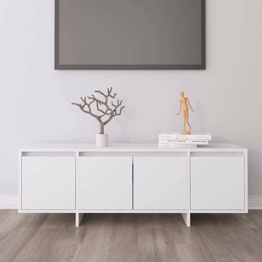 Mobile TV vidaXL Bianco in Truciolato e MDF, L 120 cm x P 30 cm x H 40,5 cm