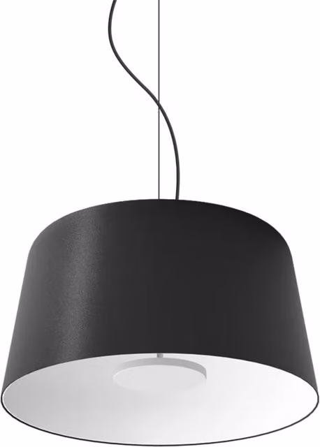 Lampada a sospensione LED Linea Light Delfi in metallo nera con design moderno e forma rotonda