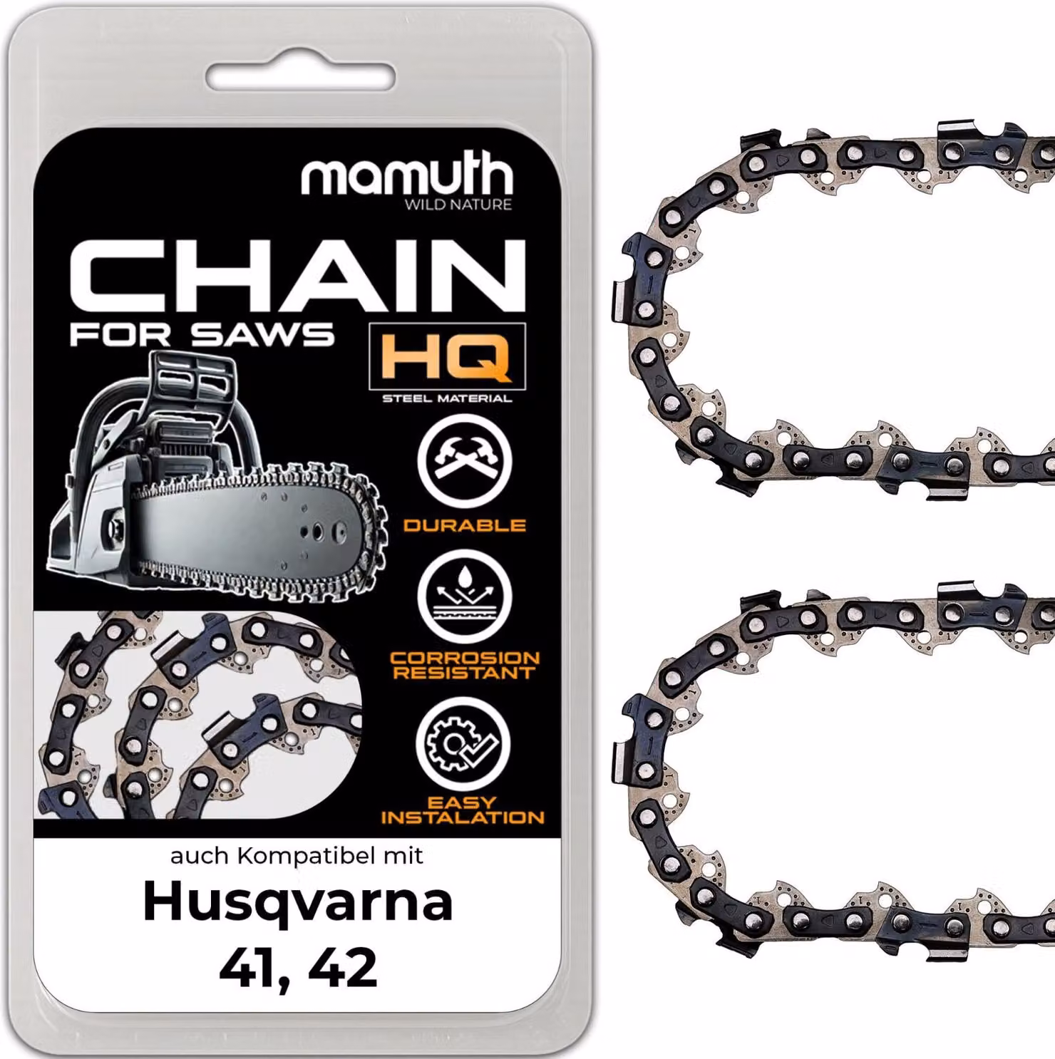 2x catena per motosega 40cm 1,5mm 0,325" 66TG per Husqvarna 41, Husqvarna 42