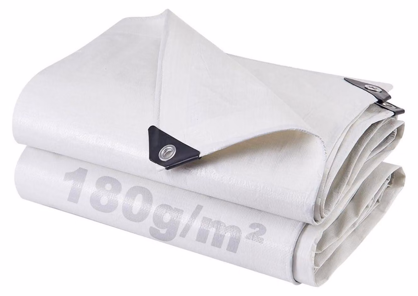 Telo protettivo 3x3 metri, impermeabile, 180 g/m², in polietilene (PE), con occhielli, stabilizzato contro i raggi UV, resistente allo strappo, colore bianco