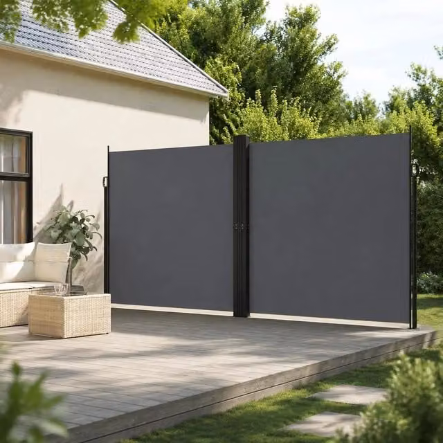 Extendable Side Awning, Anthracite, 220x1000 Cm