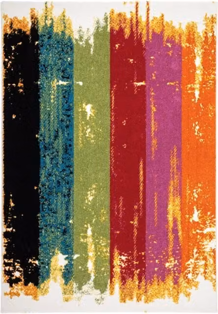 Tappeto moderno Caribbean multicolor a pelo corto KENDRA HOME con motivo a righe in polipropilene