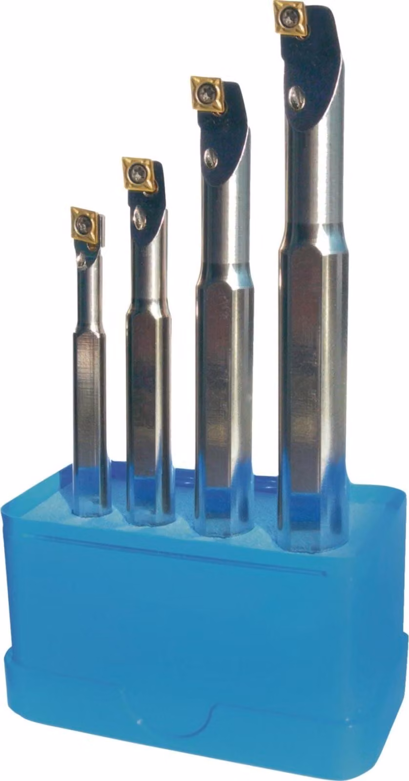 Set di barre di foratura SCLC-R 06, destra, nichelate con raffreddamento interno, 4 pezzi
