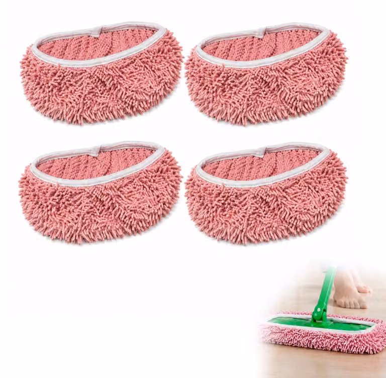 4 panni in microfibra, 25,4x11,5 cm, ideali per pavimenti in laminato e piastrelle