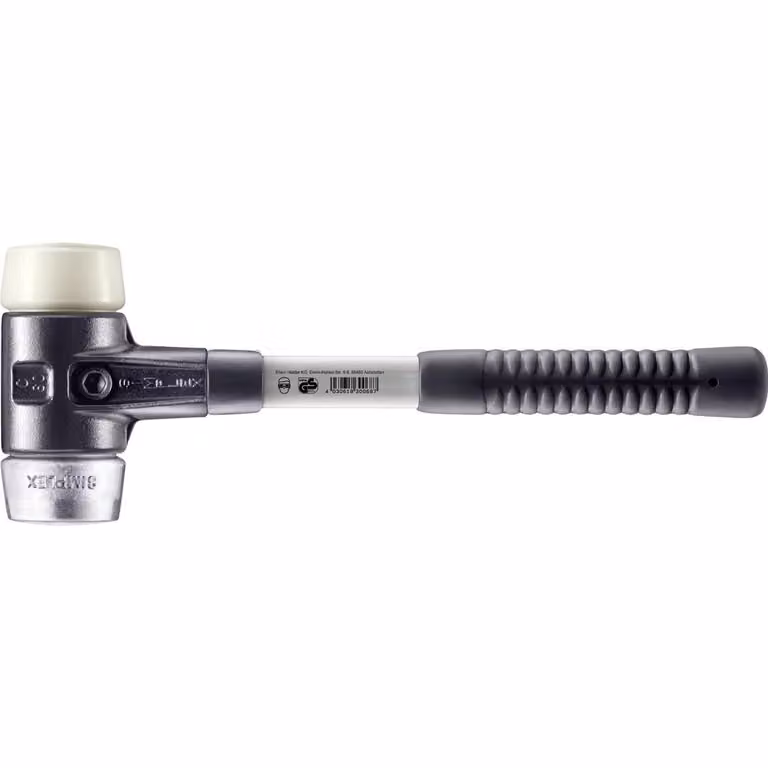 Mazza SIMPLEX soft-face con alloggiamento TE rinforzato e impugnatura in fibra di vetro, Ø 60, nylon / metallo morbido