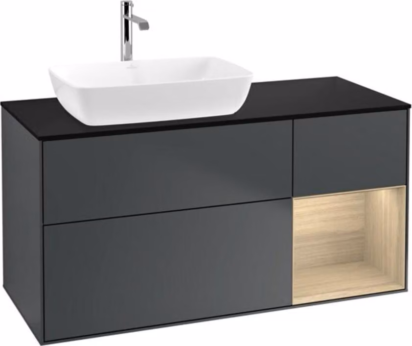 Mobiletto V&B Finion 120 cm, Pl b m, Reg Oa ven, md bl. m Lac