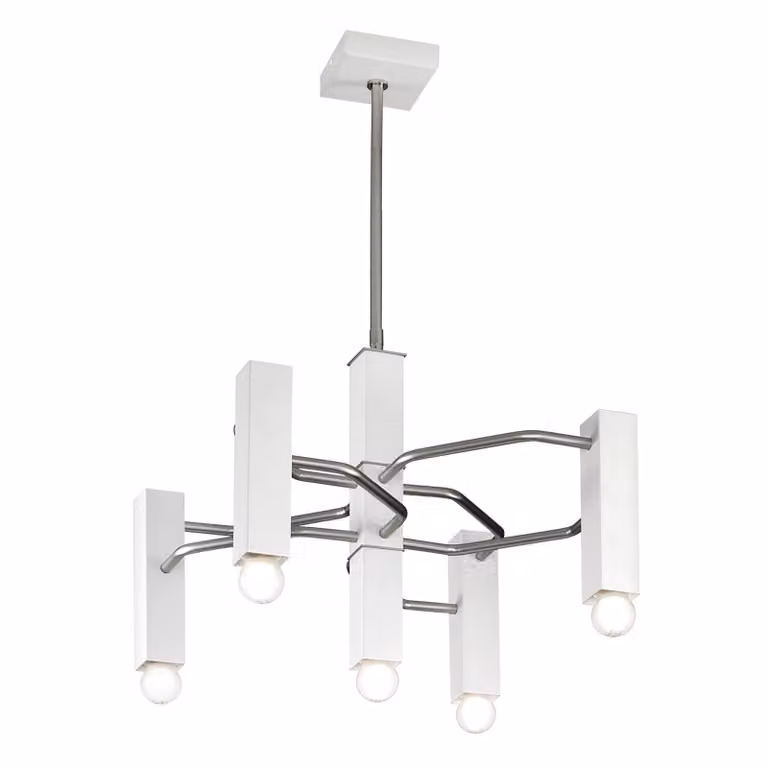 Metallux Lampada a sospensione Raster, dimmerabile, Bianco / Opale, Soggiorno / Sala da pranzo, Metallo, Moderno, Lampada a sospensione