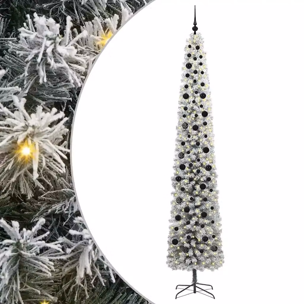Albero di Natale artificiale verde vidaXL con 300 LED luce bianca calda, Altezza: 270 cm – 2