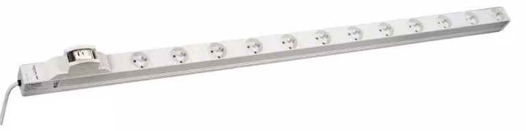 Schneider Electric Actassi, barra di distribuzione verticale, 12 prese + interruttore UTE NSYAPUF12CB