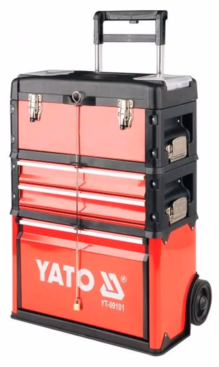 Yato YT-09101 cassetta per minuteria/attrezzi Cassetta per attrezzi in metallo nero, rosso