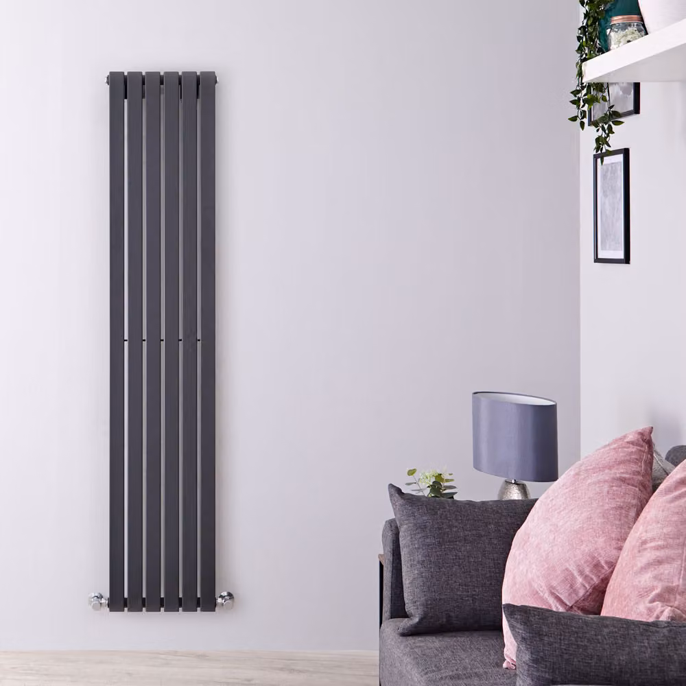 Radiatore Verticale Design Antracite 1600x354mm 680W - Sloane